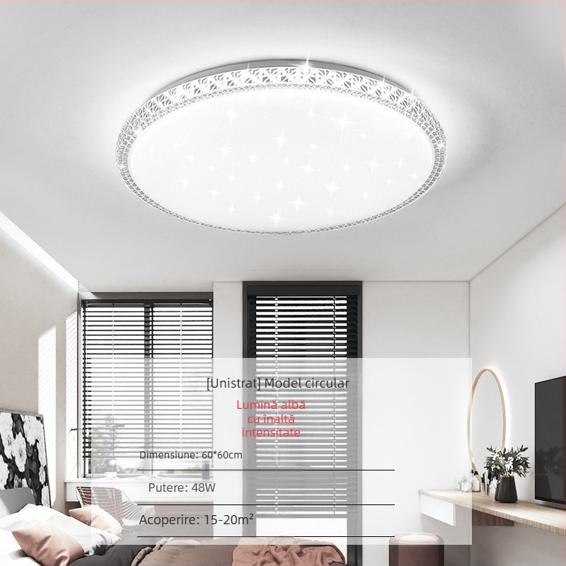 Lampă de tavan LED pentru living, imitație de cristal, lampă de dormitor principal, modernă, simplă, cu lumină atmosferică, lampă principală de hol de lux