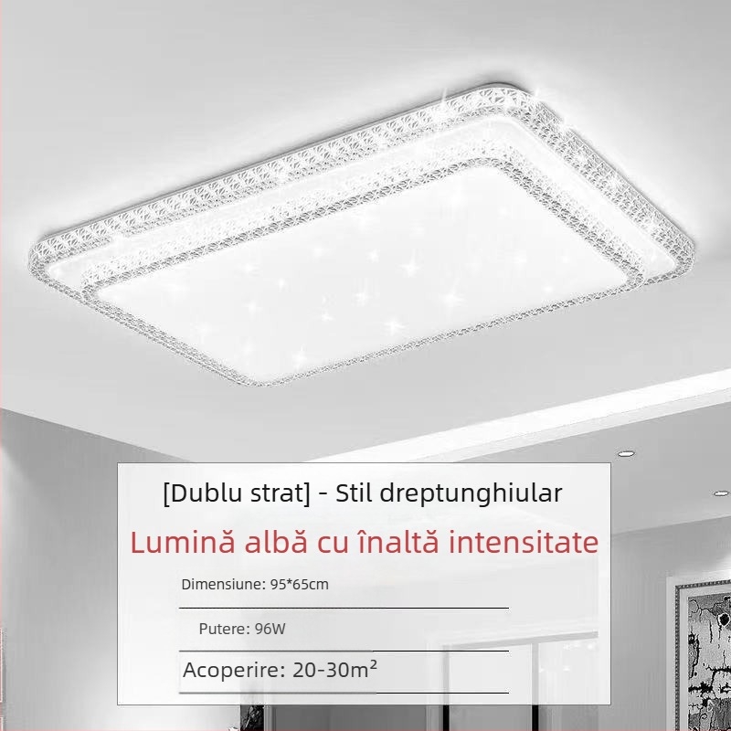 Lampă de tavan LED pentru living, imitație de cristal, lampă de dormitor principal, modernă, simplă, cu lumină atmosferică, lampă principală de hol de lux