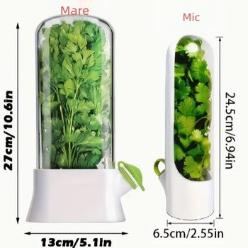 Cutie de conservare a vaniliei Amazon transfrontalieră, cutie de conservare a legumelor, anti-zdrobire, cupă creativă pentru conservarea coriandrului