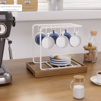 Dublu strat creativ ceașcă scurgere raft creativ de uz casnic ceașcă de cafea umeraș cană sticlă depozitare raft rack depozitare raft