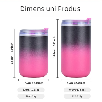 Furnizare directă transfrontalieră de cești de cafea în formă de coajă de ou în formă de U, din oțel inoxidabil 304, gradient, 300 ml, 400 ml, pentru mașină