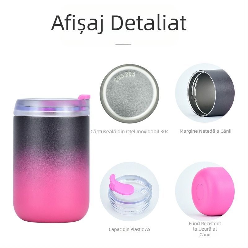 Furnizare directă transfrontalieră de cești de cafea în formă de coajă de ou în formă de U, din oțel inoxidabil 304, gradient, 300 ml, 400 ml, pentru mașină