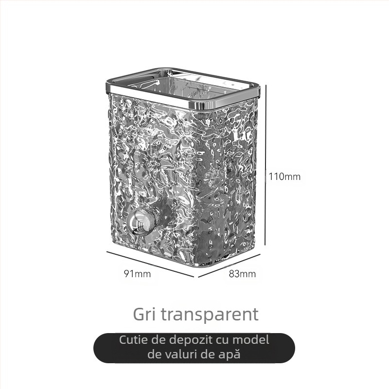 Cutie de depozitare cu model ghețar, cutie de depozitare cosmetică pentru baie, raft de depozitare pentru diverse articole montat pe perete, fără sudură, neperforat