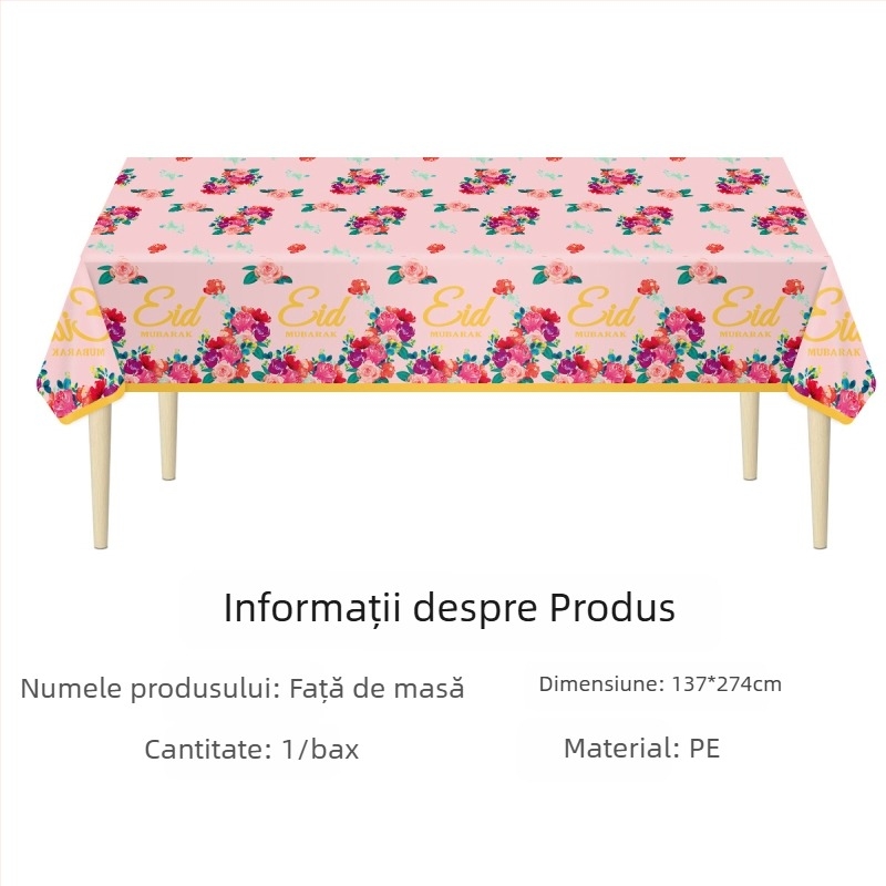 Față de masă de festival Amazon în stoc, față de masă de unică folosință din PE, Ziua Îndrăgostiților, petrecere irlandeză de Ziua Sfântului Patrick