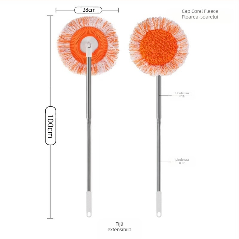 Mop de floarea-soarelui, lavetă, mop de praf, spălătorie auto, mop de tavan, îndepărtarea prafului de perete