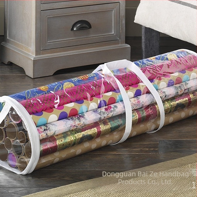 Amazon Hot Sale PVC cadou hârtie de ambalare sac de depozitare Crăciun hârtie de ambalare sac de depozitare acasă sac de depozitare
