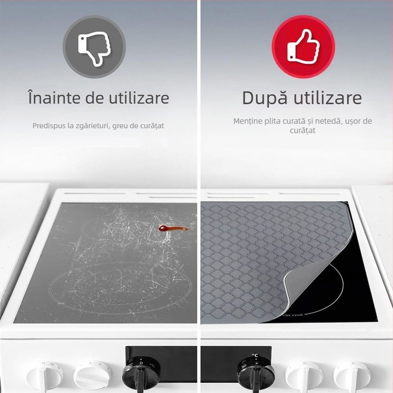 Covoraș de masă din silicon pentru plită cu inducție, en-gros transfrontalier, rezistent la temperaturi ridicate, simplu de scurs, covoraș de protecție pentru plită cu inducție