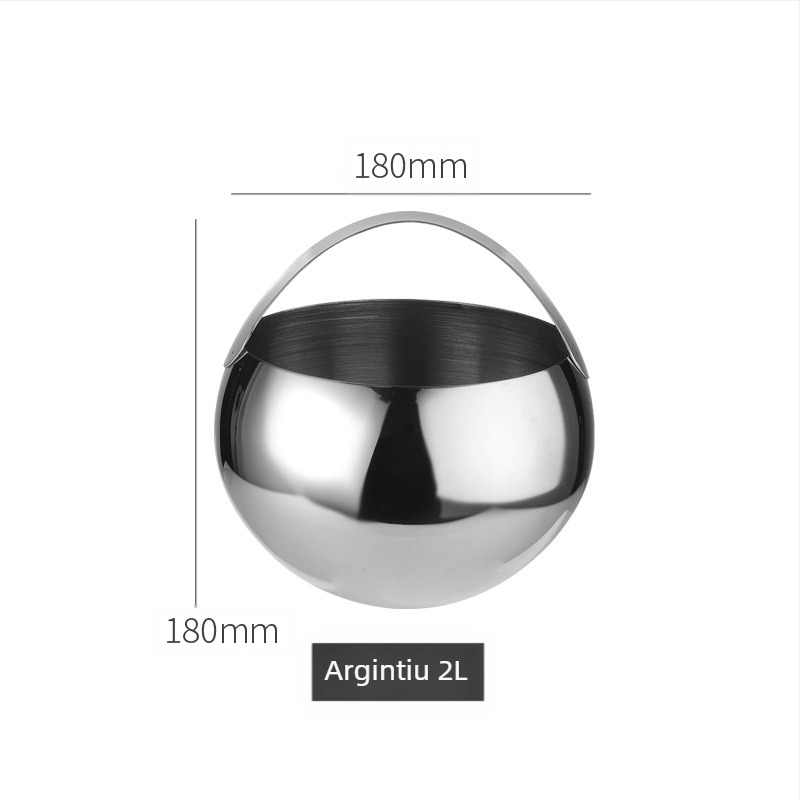 Găleată de gheață din oțel inoxidabil, găleată de gheață, găleată portabilă pentru bere, bar, KTV, bere, șampanie, găleată de gheață izolatoare, găleată din oțel inoxidabil