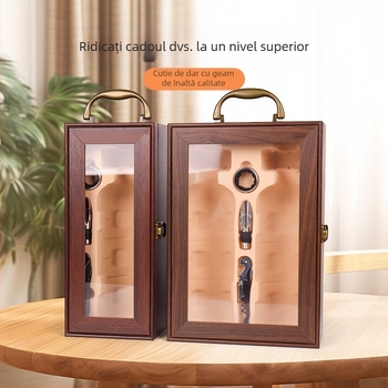 Producător de cutii de ambalare de înaltă calitate, cutii cadou pentru vin cu fereastră, cutii pentru vin în stoc, cutii cadou de înaltă calitate en-gros, potrivite pentru vinul Penfolds