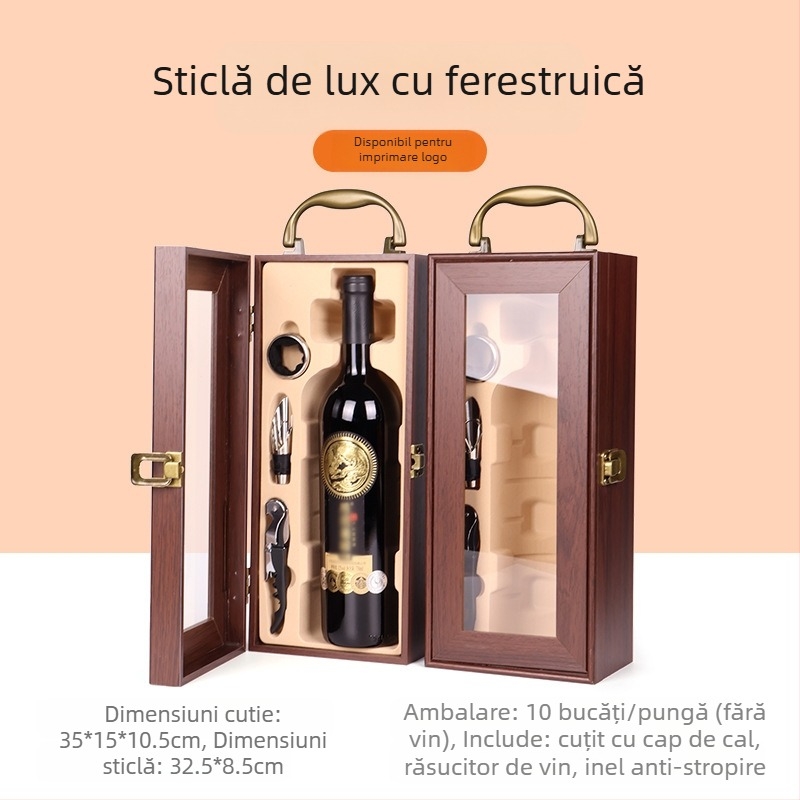 Producător de cutii de ambalare de înaltă calitate, cutii cadou pentru vin cu fereastră, cutii pentru vin în stoc, cutii cadou de înaltă calitate en-gros, potrivite pentru vinul Penfolds