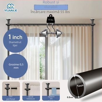 Perdea despărțitoare pentru dormitor, neperforată, pentru pat, perdea pentru ușă, cameră de închiriat, dormitor, perdea din pânză pentru intrare, salon de înfrumusețare, în formă de U, perdea de interior L