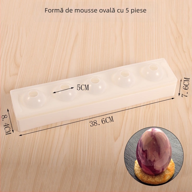 Mucegai din silicon Amazon Explosions pentru ouă de Paște, formă de ouă franceze, formă de floare, tort, mousse, mucegai, ou de pasăre