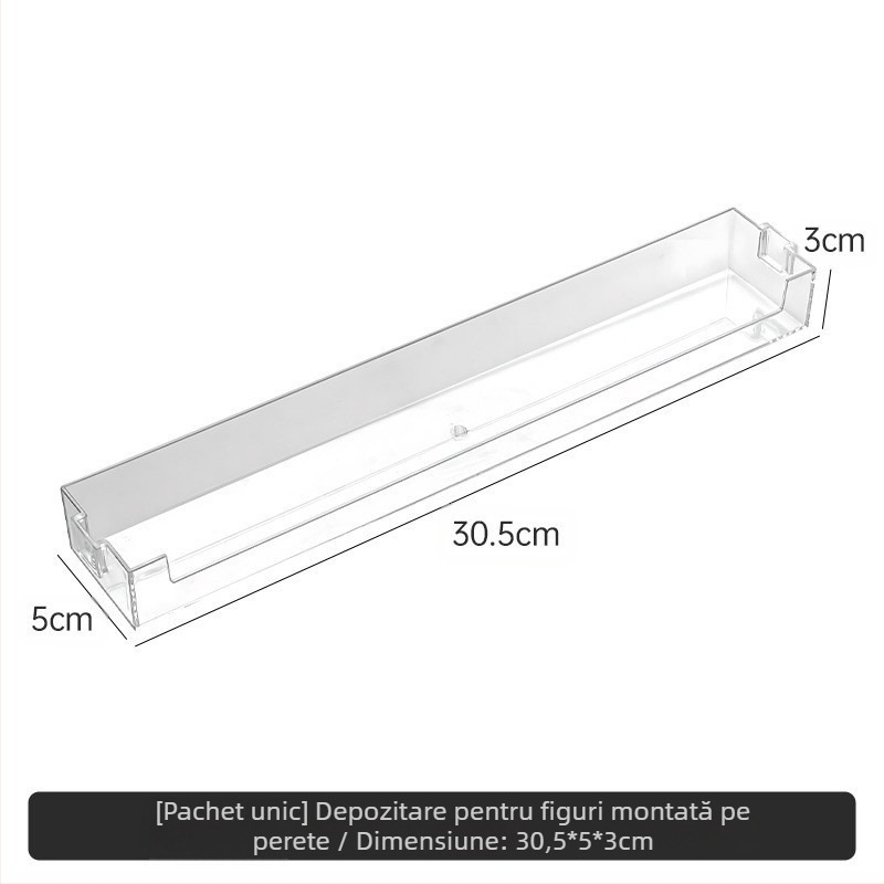 Cutie de depozitare pentru jaluzele Lego Bubble Mart, raft de afișare acrilic transparent, suport de perete suspendat, ornamente mici, cadru mare