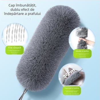 Pene de praf electrostatic pentru curățarea prafului, tijă telescopică de uz casnic, curățarea prafului, curățarea tavanului cu goluri mari