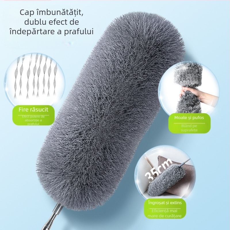 Pene de praf electrostatic pentru curățarea prafului, tijă telescopică de uz casnic, curățarea prafului, curățarea tavanului cu goluri mari