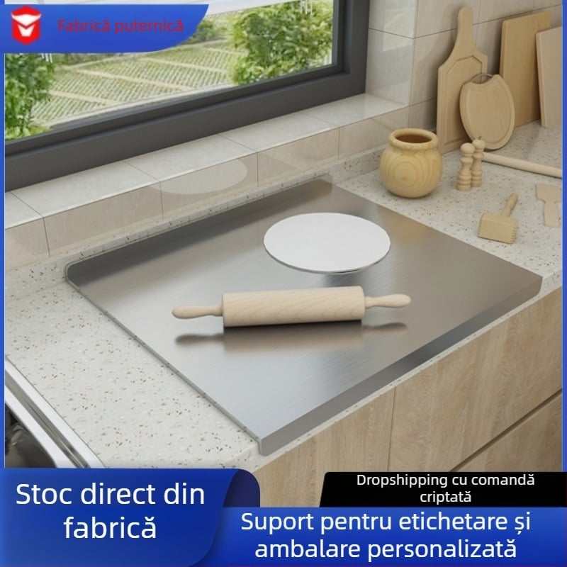 Tocător dublu-verso din oțel inoxidabil, îngroșat, pentru uz casnic, tăiței de rulare, frământare, tăiere de fructe, consumabile de bucătărie pentru păr