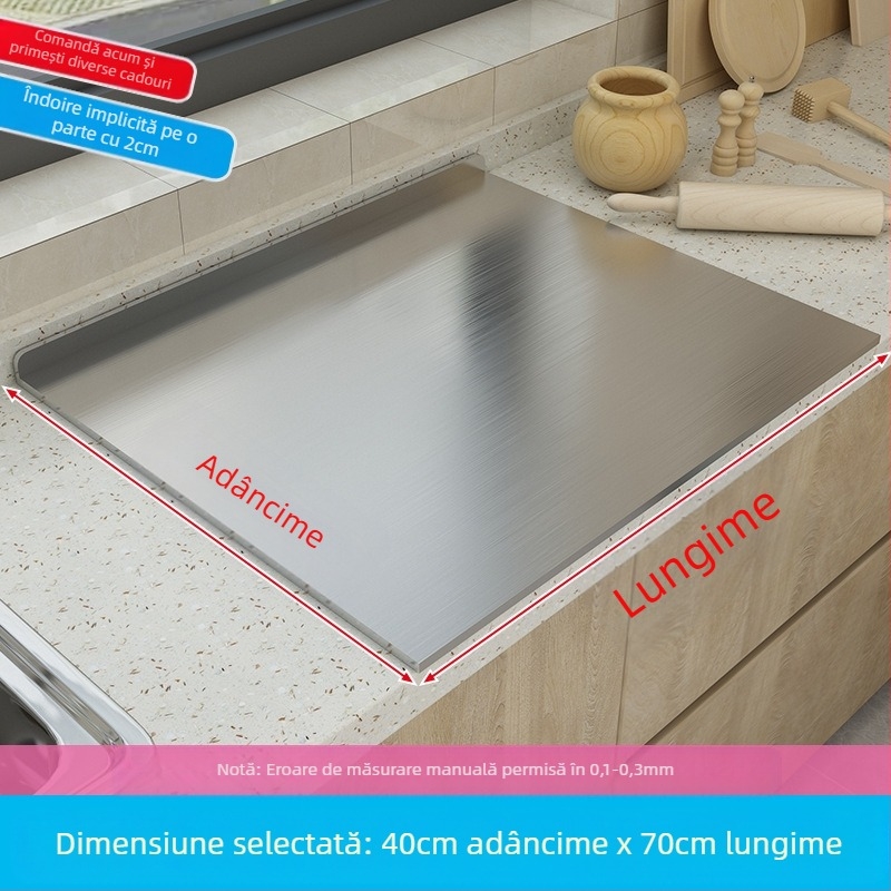 Tocător dublu-verso din oțel inoxidabil, îngroșat, pentru uz casnic, tăiței de rulare, frământare, tăiere de fructe, consumabile de bucătărie pentru păr