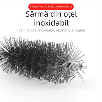 Perie electrică pentru țevi, cap de perie de sârmă, curățare a găurilor interioare ale țevilor, debavurare, perie de curățare industrială din oțel inoxidabil