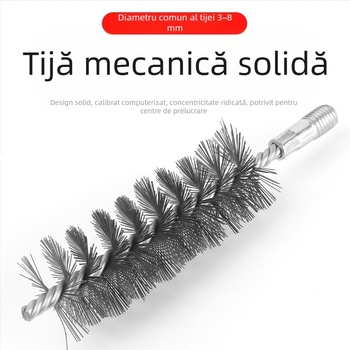 Perie electrică pentru țevi, cap de perie de sârmă, curățare a găurilor interioare ale țevilor, debavurare, perie de curățare industrială din oțel inoxidabil
