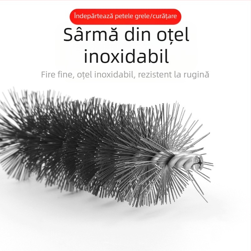 Perie electrică pentru țevi, cap de perie de sârmă, curățare a găurilor interioare ale țevilor, debavurare, perie de curățare industrială din oțel inoxidabil