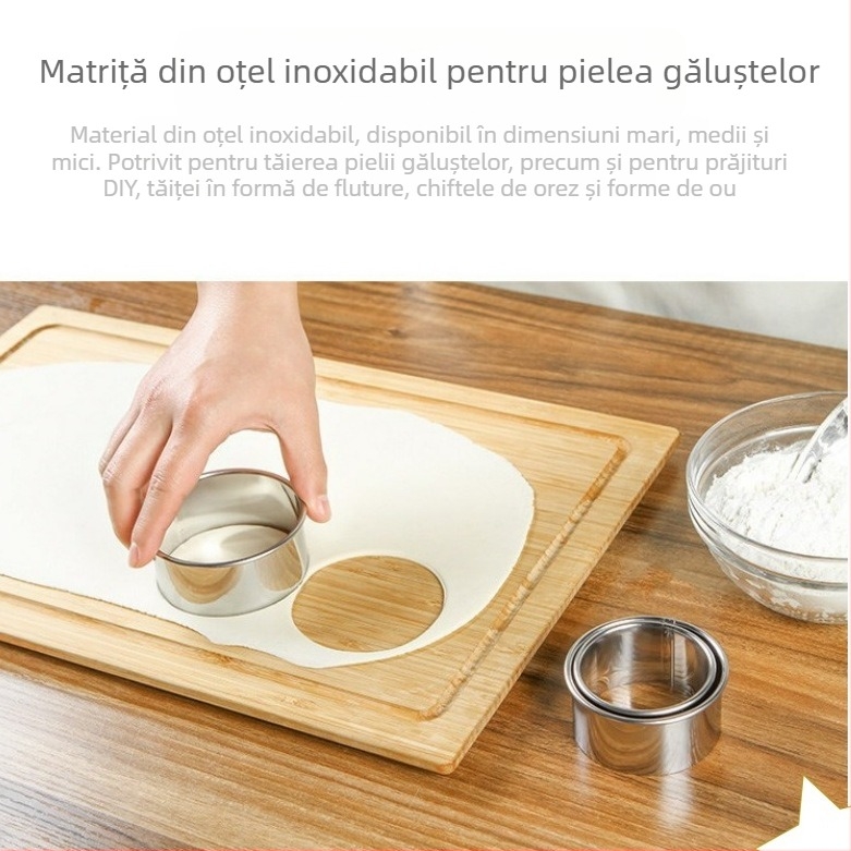 Set de trei piese pentru găluște din oțel inoxidabil, matriță pentru găluște