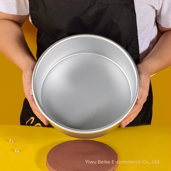 Mucegai de copt din aliaj de aluminiu de 8 inch, rotund, cu fund solid, pentru tort, mucegai antic pentru baie de apă cu brânză, pentru uz casnic