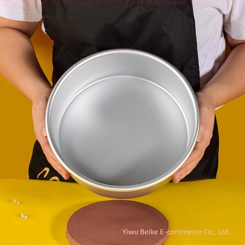 Mucegai de copt din aliaj de aluminiu de 8 inch, rotund, cu fund solid, pentru tort, mucegai antic pentru baie de apă cu brânză, pentru uz casnic