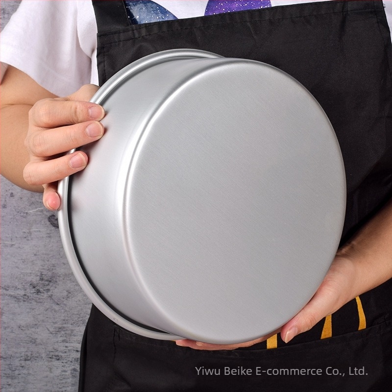 Mucegai de copt din aliaj de aluminiu de 8 inch, rotund, cu fund solid, pentru tort, mucegai antic pentru baie de apă cu brânză, pentru uz casnic
