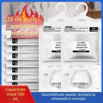 Sac de dezumidificare Înapoi la Nantian Absorbant rezistent la umiditate, rezistent la mucegai, deshidratant interior, garderobă, dormitor, student, agățat, îndepărtarea umidității