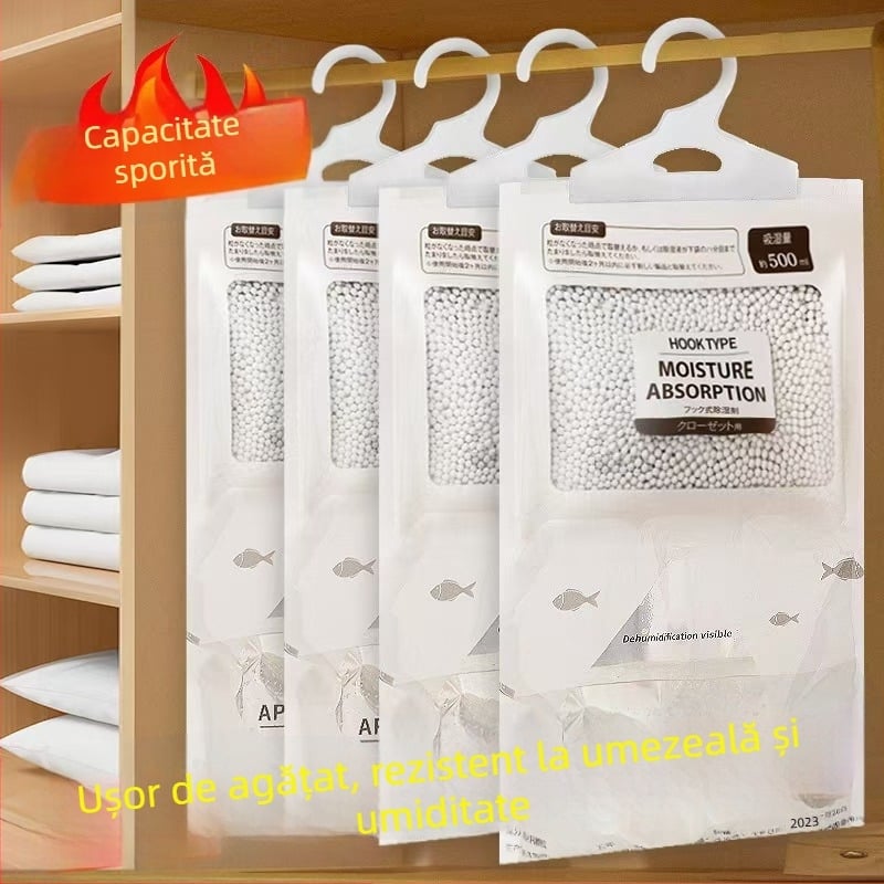 Sac de dezumidificare Înapoi la Nantian Absorbant rezistent la umiditate, rezistent la mucegai, deshidratant interior, garderobă, dormitor, student, agățat, îndepărtarea umidității