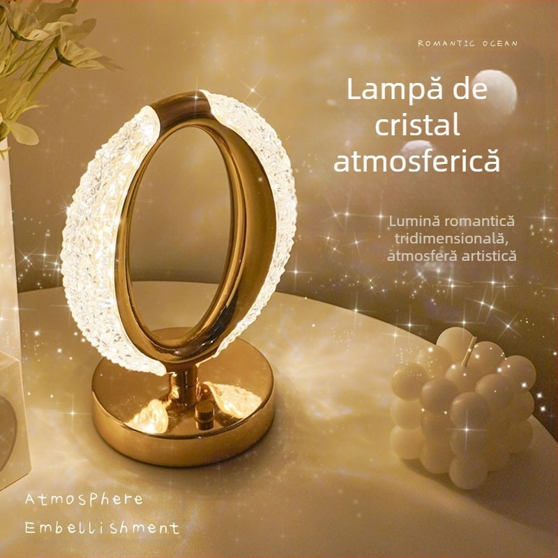 Lumină de noapte cu stele și lună, cadou creativ, tactilă, cu încărcare în trei culori, lumină de atmosferă pentru dormitor, cadou de ziua de naștere, lumină de noapte