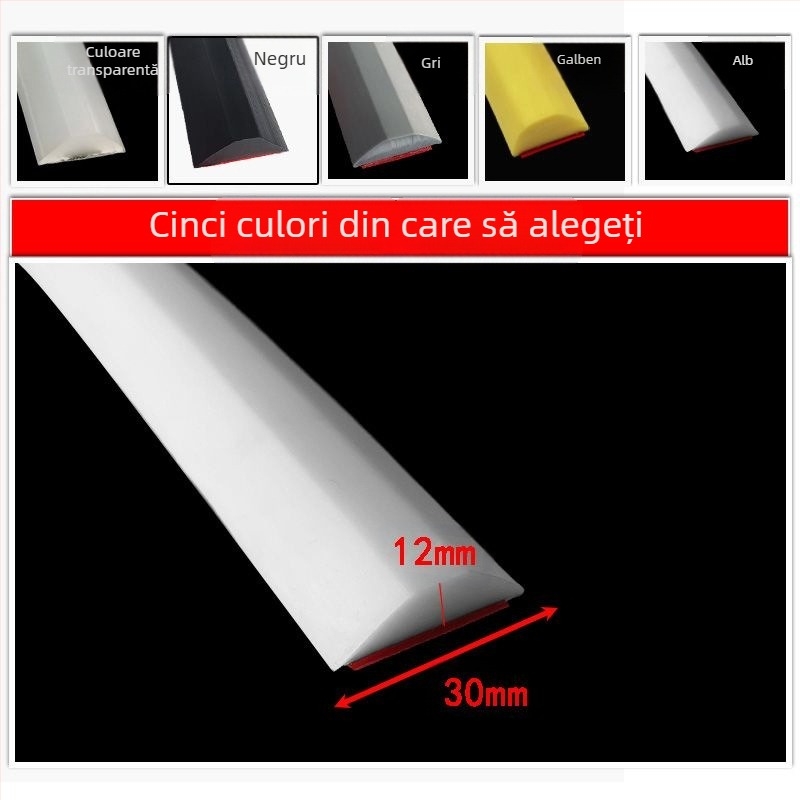 Bandă de reținere a apei din silicon pentru blaturi de chiuvetă, barieră de apă autoadezivă în formă de L pentru spațiul de bucătărie, bandă de reținere a apei din baie, autoadezivă