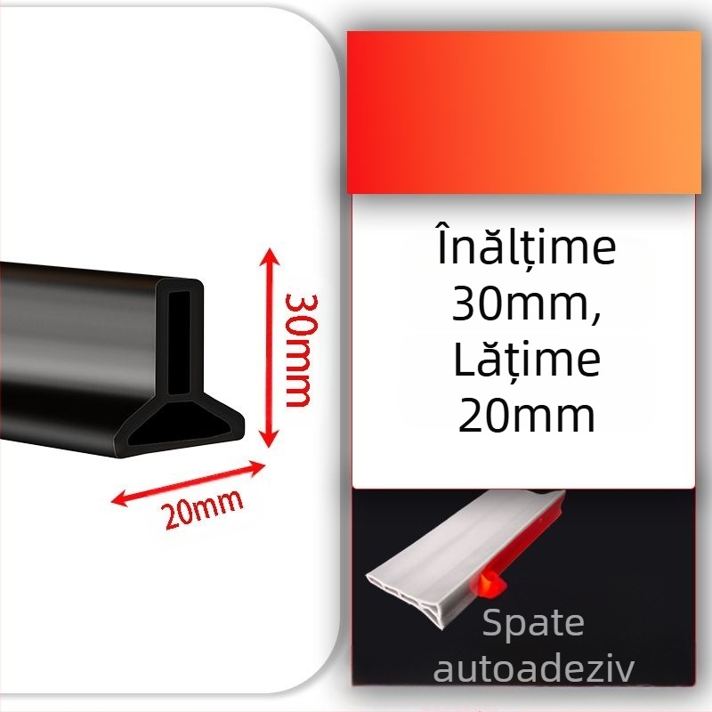 Bandă de reținere a apei din silicon pentru blaturi de chiuvetă, barieră de apă autoadezivă în formă de L pentru spațiul de bucătărie, bandă de reținere a apei din baie, autoadezivă