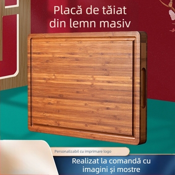 Tocător din lemn masiv, en-gros, producător, tocător din bambus, tocător din lemn de bambus, bucătărie, uz casnic, tocător din lemn față-verso cu chiuvetă