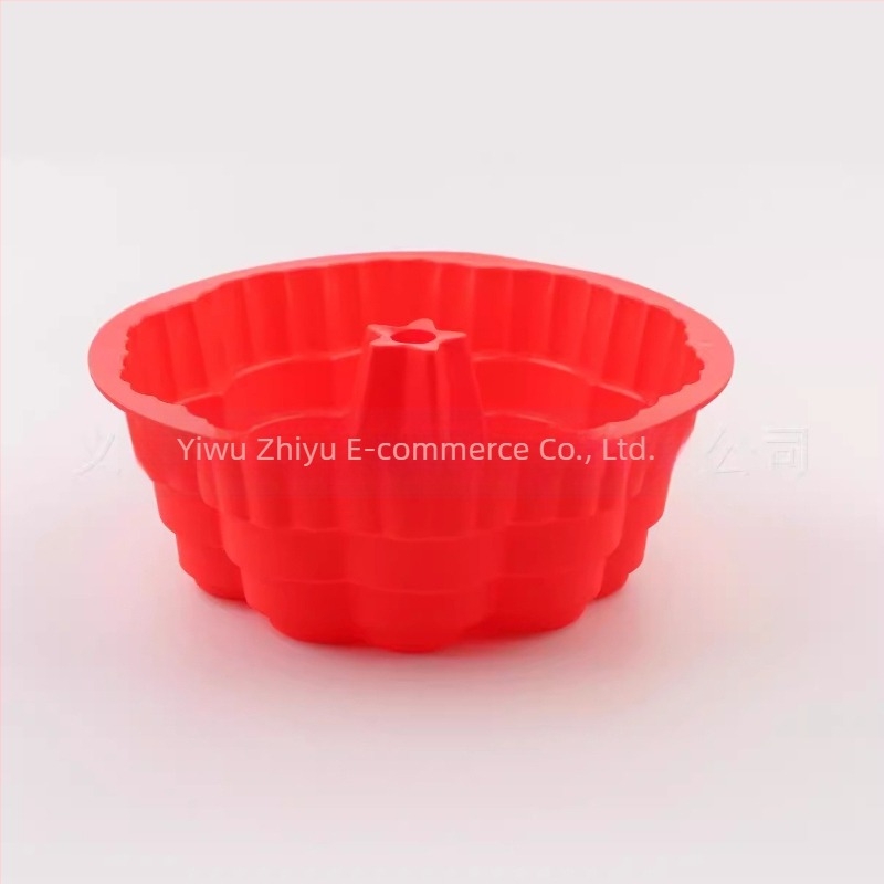 Mucegai din silicon cu fund adânc pentru tort, placă de tort de dragoste, mousse, Qi Feng, tort, pâine, tavă rotundă de copt, model, instrument de copt
