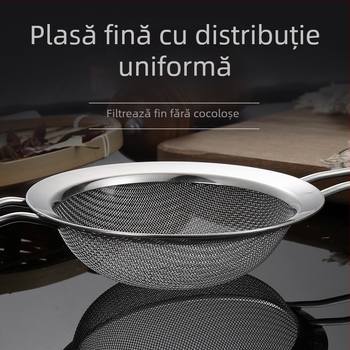 strecurătoare din oțel inoxidabil 304, cu o singură ureche, cu două linii, mare, filtru pentru făină, plasă pentru lapte de soia, grilă pentru reziduuri de ulei de bucătărie