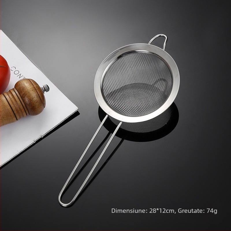 strecurătoare din oțel inoxidabil 304, cu o singură ureche, cu două linii, mare, filtru pentru făină, plasă pentru lapte de soia, grilă pentru reziduuri de ulei de bucătărie