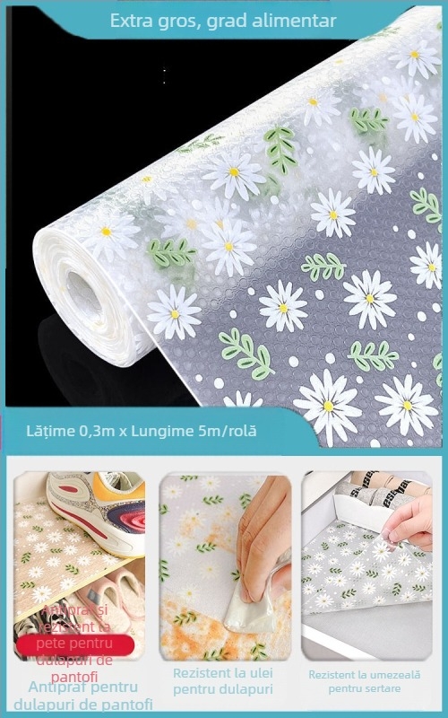 Hârtie pentru sertar de bucătărie, pernă interioară pentru dulap, impermeabilă, rezistentă la ulei, autocolante pentru dulap cu pantofi, rezistentă la praf, dulap, hârtie rezistentă la umiditate