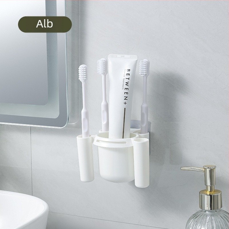 Suport de depozitare pentru periuță de dinți pentru toaletă, fără perforații, de înaltă calitate, pentru masă de spălat, organizator de artefacte, suport pentru pastă de dinți