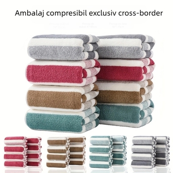 Prosop de baie din fleece coral special pentru comerț exterior transfrontalier, prosop pătrat, en-gros, crește grosimea, moale, absorbant, fără scame, cadou