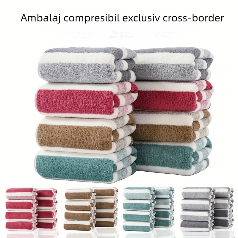 Prosop de baie din fleece coral special pentru comerț exterior transfrontalier, prosop pătrat, en-gros, crește grosimea, moale, absorbant, fără scame, cadou
