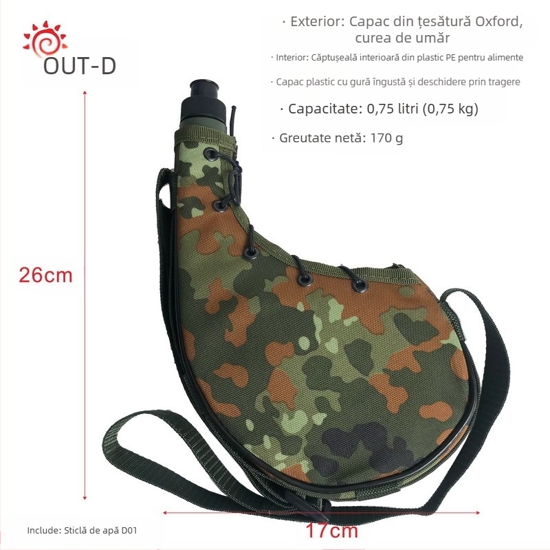 Sporturi în aer liber camuflaj ceainic talie ceainic Backhanging portabil Desert ceainic antrenament militar tactic ceainic