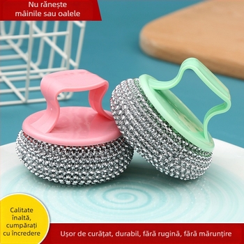 Oala antiaderentă de bucătărie nu vă rănește mâinile cu mâner nou Nano perie de spălat vase perie de oală