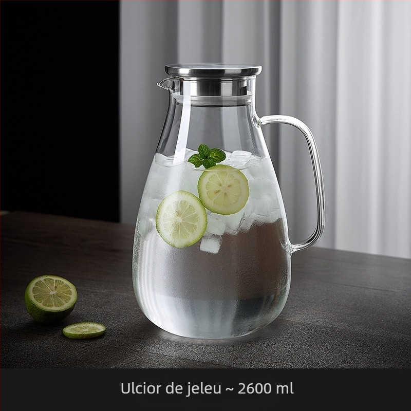 Fabrica de aprovizionare cu oală triunghiulară cu borosilicat ridicat, transparentă, îngroșată, fierbător de apă rece, simplu de uz casnic, oală triunghiulară de mare capacitate pentru băuturi