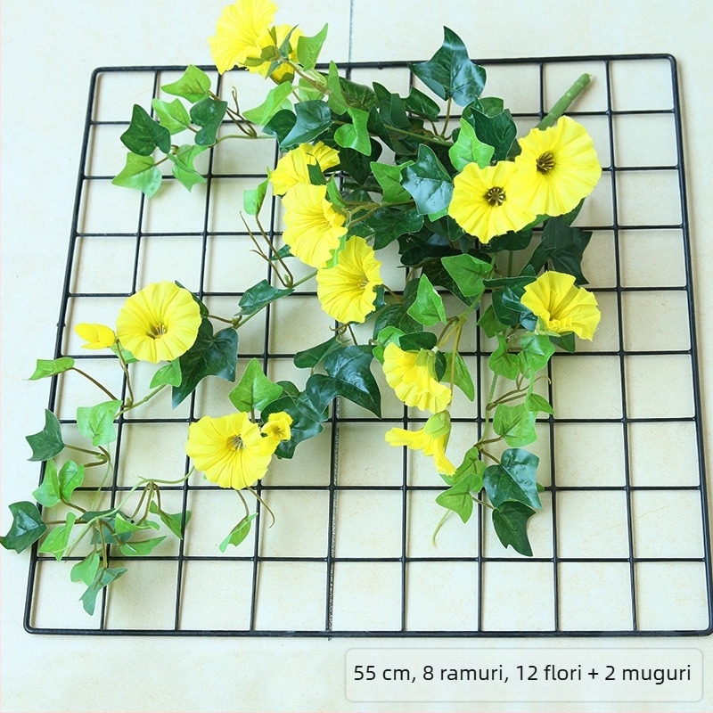 Glorie simulată a dimineții, Glorie a dimineții, Floare artificială, Floare artificială, Floare din plastic din ratan, Floare decorativă, Orhidee păianjen pentru agățat de perete, Amazon CrossBorder