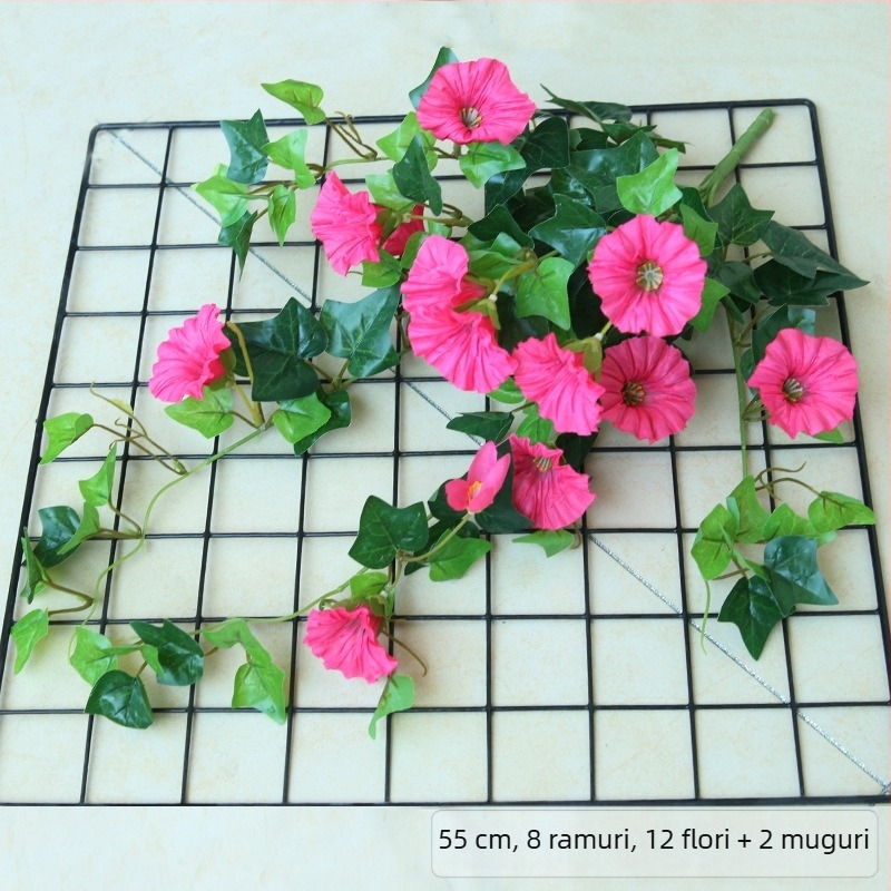 Glorie simulată a dimineții, Glorie a dimineții, Floare artificială, Floare artificială, Floare din plastic din ratan, Floare decorativă, Orhidee păianjen pentru agățat de perete, Amazon CrossBorder