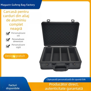 Cutie de carduri portabilă cu încuietoare, cutie de carduri din aliaj de aluminiu, cutie de depozitare pentru carduri PSA Rating Card Star, cutie de cărămidă magnetică puternică pentru carduri BGS