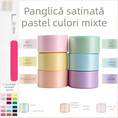 Panglică groasă din poliester față-verso, costum transfrontalier, buchet, cutie cadou, panglică de ambalare, accesorii de păr DIY lucrate manual, material Sade