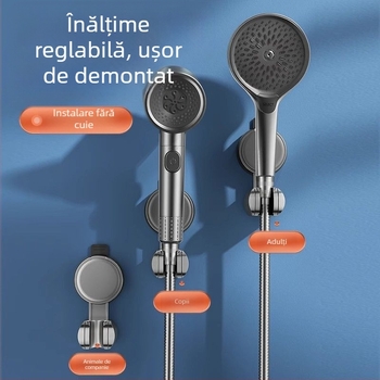 Suport de duș cu ventuză, fix, artefact, detașabil, reglabil, baie, duș, accesorii pentru sprinklere, fără perforații