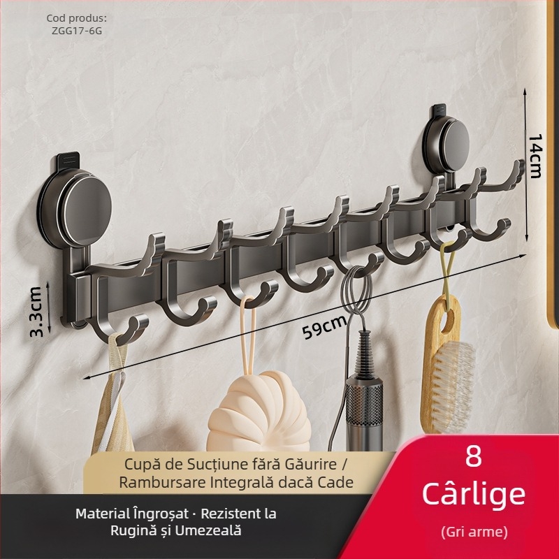 Cârlig de haine cu ventuză, cârlig de rând, cârlig de toaletă, prosop agățat, fără perforare, suport pentru prosoape de baie, cârlig din spate pentru ușă, cârlig de depozitare pentru baie, cârlig de intrare